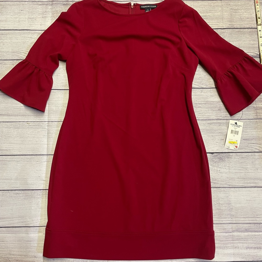 NWT red formal dress with flowy sleeves